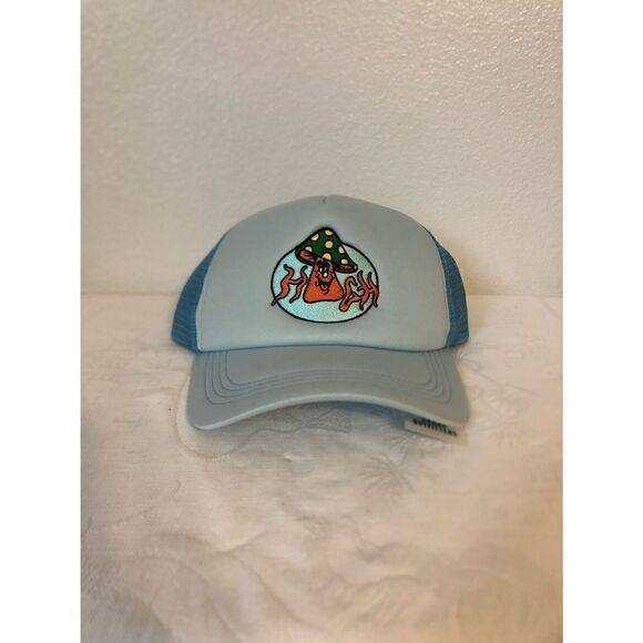 Brand New Urban Outfitters Nature Embroidered Mushroom Trucker Hat - Picture 5 of 7